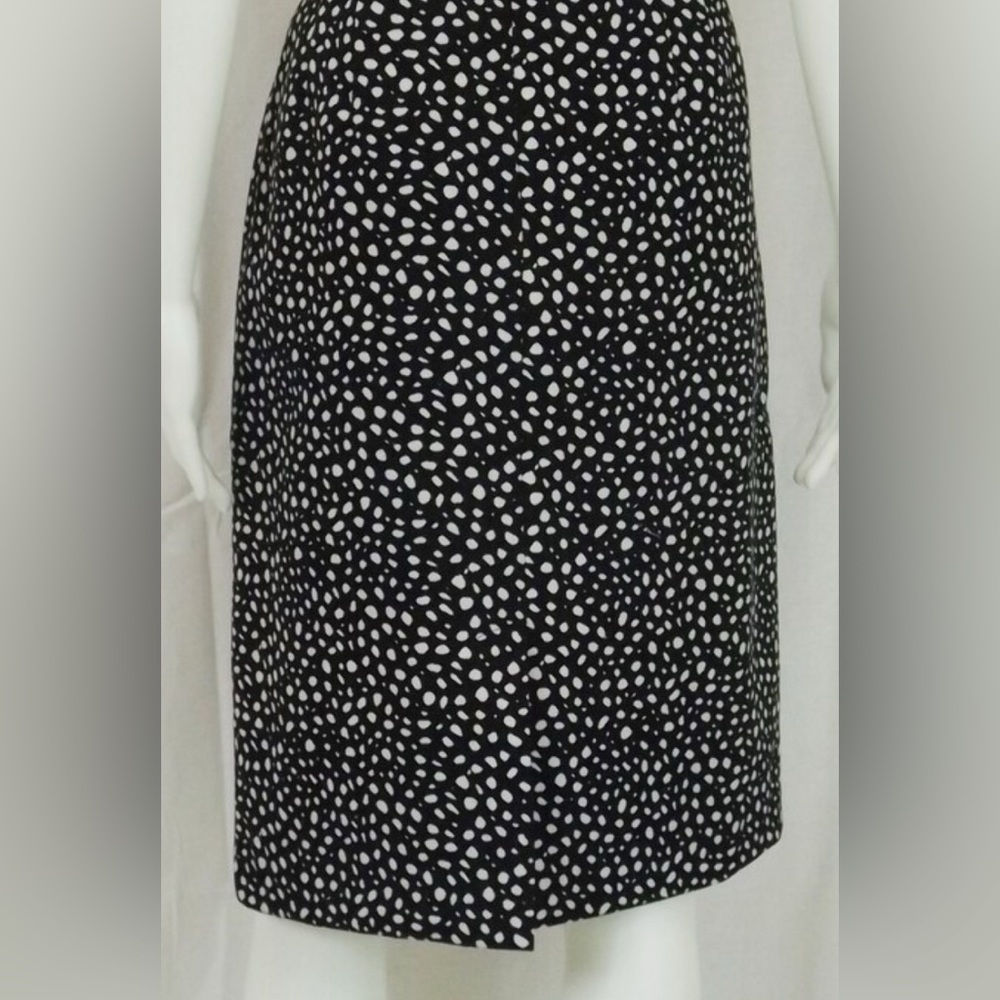 Talbots Pencil Skirt | Black & White Dot | Size 8P | Classic Workwear Staple